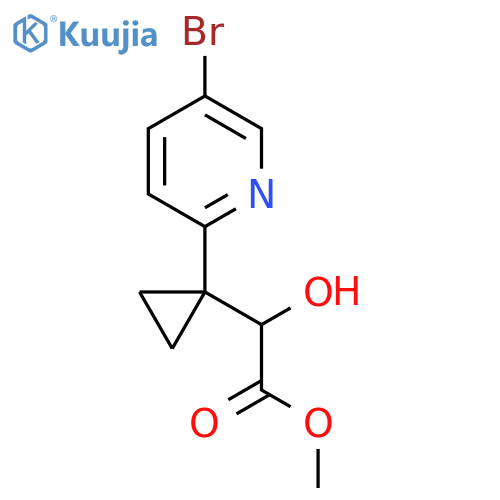 methyl 2-1-(5-bromopyridin-2-yl)cyclopropyl-2-hydroxyacetate structure