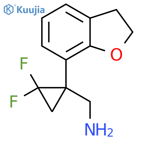 1-(2,3-dihydro-1-benzofuran-7-yl)-2,2-difluorocyclopropylmethanamine structure