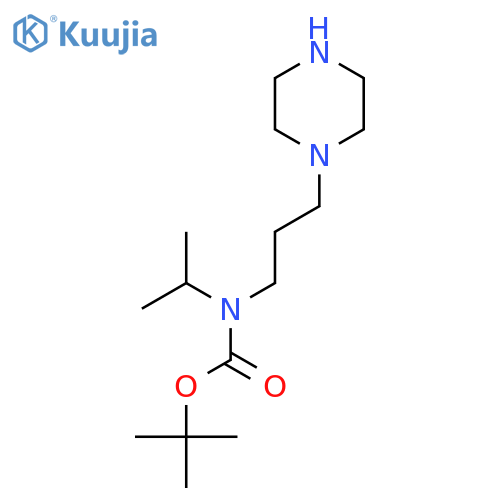 tert-butyl N-3-(piperazin-1-yl)propyl-N-(propan-2-yl)carbamate structure