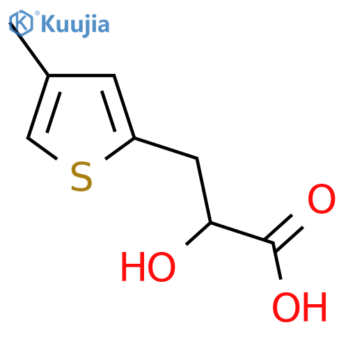 2-hydroxy-3-(4-methylthiophen-2-yl)propanoic acid structure