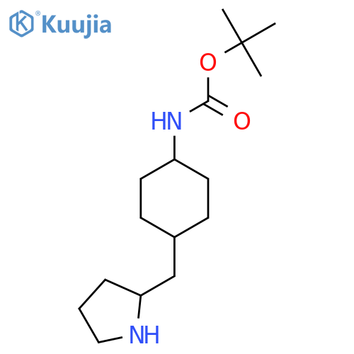 tert-butyl N-{4-(pyrrolidin-2-yl)methylcyclohexyl}carbamate structure