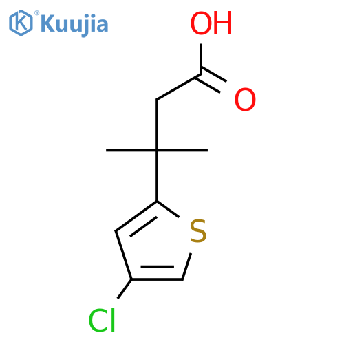 3-(4-chlorothiophen-2-yl)-3-methylbutanoic acid structure