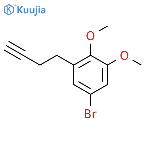 5-bromo-1-(but-3-yn-1-yl)-2,3-dimethoxybenzene structure