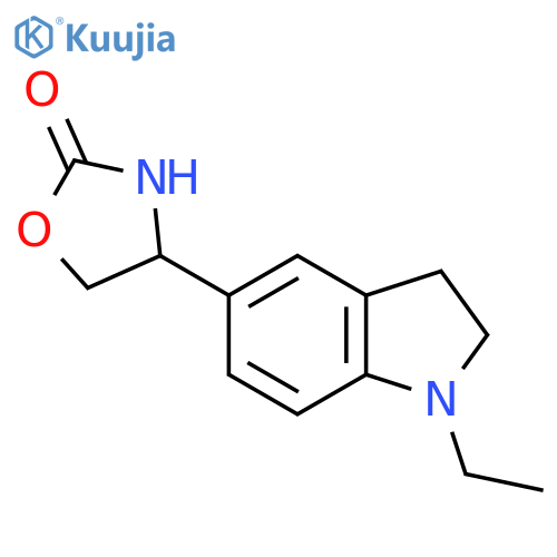 4-(1-ethyl-2,3-dihydro-1H-indol-5-yl)-1,3-oxazolidin-2-one structure