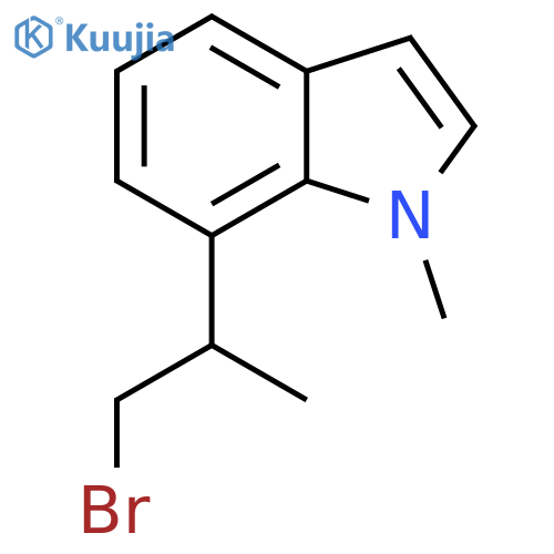 7-(1-bromopropan-2-yl)-1-methyl-1H-indole structure
