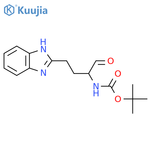 tert-butyl N-4-(1H-1,3-benzodiazol-2-yl)-1-oxobutan-2-ylcarbamate structure