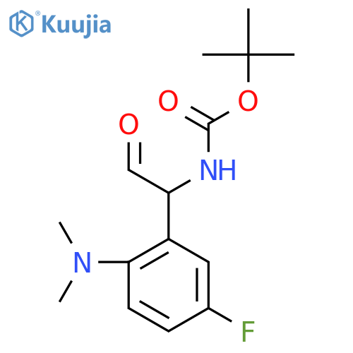 tert-butyl N-{1-[2-(dimethylamino)-5-fluorophenyl]-2-oxoethyl}carbamate structure