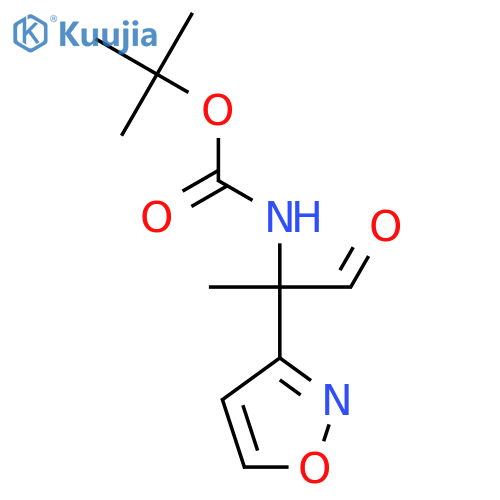 tert-butyl N-2-(1,2-oxazol-3-yl)-1-oxopropan-2-ylcarbamate structure