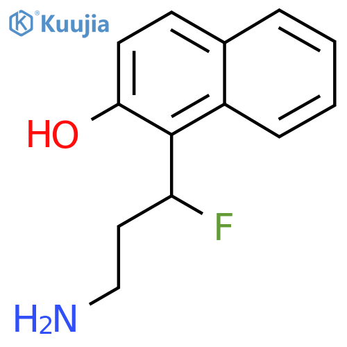 1-(3-amino-1-fluoropropyl)naphthalen-2-ol structure