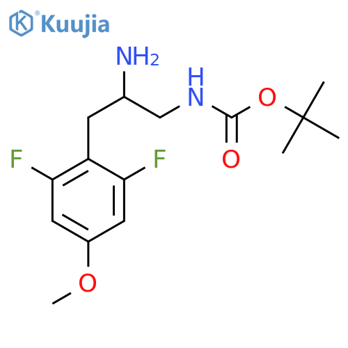 tert-butyl N-2-amino-3-(2,6-difluoro-4-methoxyphenyl)propylcarbamate structure