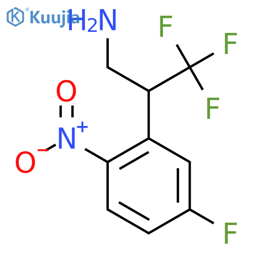 3,3,3-trifluoro-2-(5-fluoro-2-nitrophenyl)propan-1-amine structure
