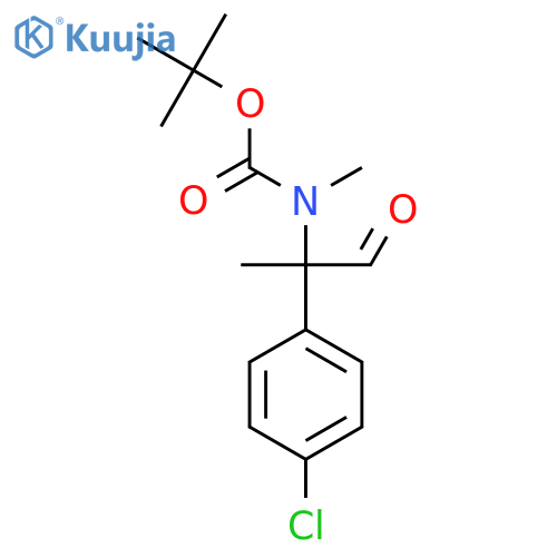 tert-butyl N-2-(4-chlorophenyl)-1-oxopropan-2-yl-N-methylcarbamate structure