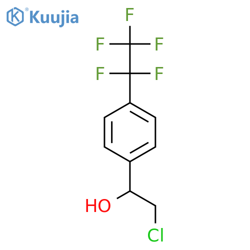 2-chloro-1-4-(pentafluoroethyl)phenylethan-1-ol structure