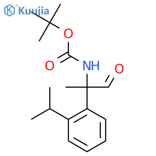 tert-butyl N-{1-oxo-2-2-(propan-2-yl)phenylpropan-2-yl}carbamate structure