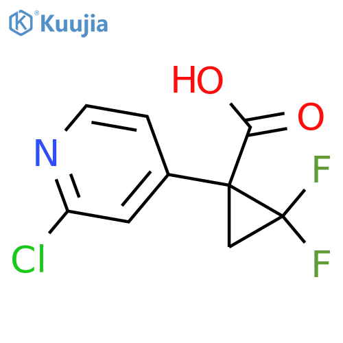 1-(2-chloropyridin-4-yl)-2,2-difluorocyclopropane-1-carboxylic acid structure