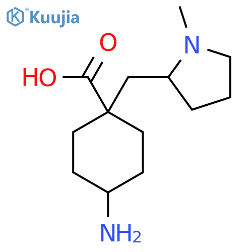 4-amino-1-(1-methylpyrrolidin-2-yl)methylcyclohexane-1-carboxylic acid structure