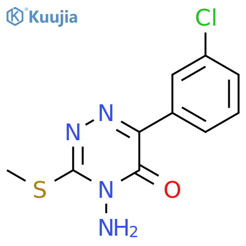 1,2,4-Triazin-5(4H)-one, 4-amino-6-(3-chlorophenyl)-3-(methylthio)- structure