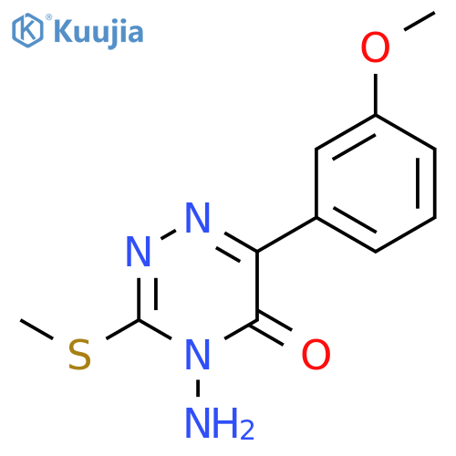 1,2,4-TRIAZIN-5(4H)-ONE, 4-AMINO-6-(3-METHOXYPHENYL)-3-(METHYLTHIO)- structure