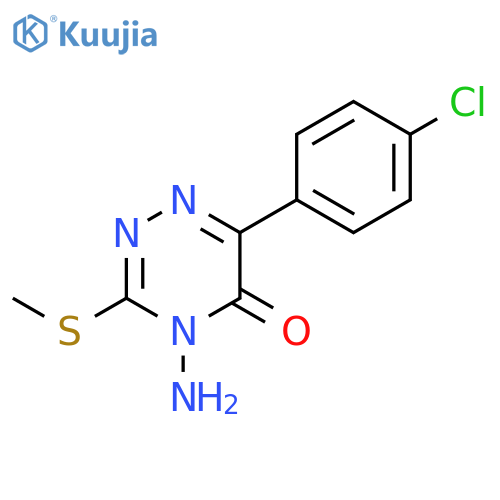 1,2,4-Triazin-5(4H)-one, 4-amino-6-(4-chlorophenyl)-3-(methylthio)- structure