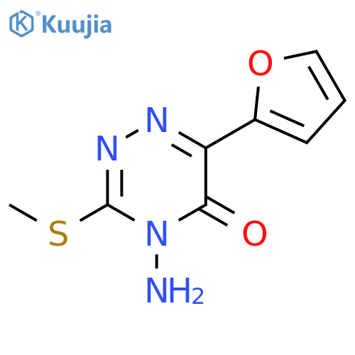 1,2,4-TRIAZIN-5(4H)-ONE, 4-AMINO-6-(2-FURANYL)-3-(METHYLTHIO)- structure
