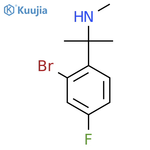 2-(2-bromo-4-fluorophenyl)propan-2-yl(methyl)amine structure