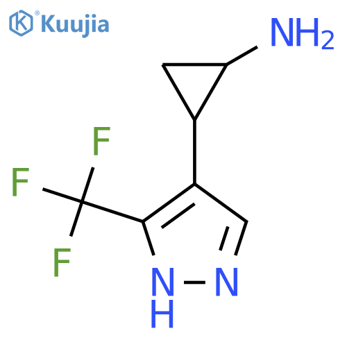 2-3-(trifluoromethyl)-1H-pyrazol-4-ylcyclopropan-1-amine structure