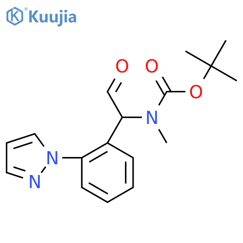 tert-butyl N-methyl-N-{2-oxo-1-2-(1H-pyrazol-1-yl)phenylethyl}carbamate structure