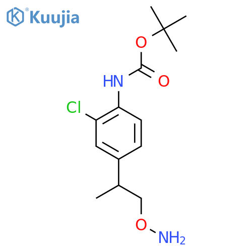 tert-butyl N-{4-1-(aminooxy)propan-2-yl-2-chlorophenyl}carbamate structure