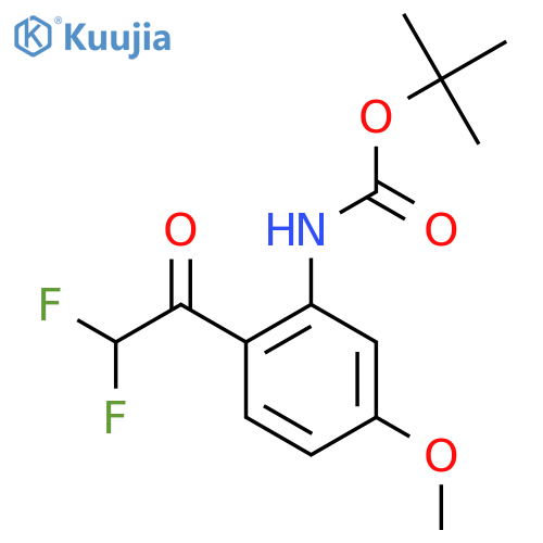 tert-butyl N-2-(2,2-difluoroacetyl)-5-methoxyphenylcarbamate structure
