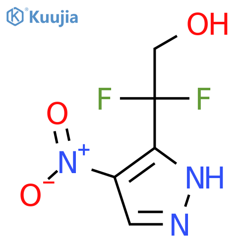 2,2-difluoro-2-(4-nitro-1H-pyrazol-3-yl)ethan-1-ol structure