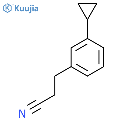 3-(3-cyclopropylphenyl)propanenitrile structure