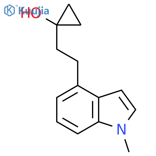 1-2-(1-methyl-1H-indol-4-yl)ethylcyclopropan-1-ol structure