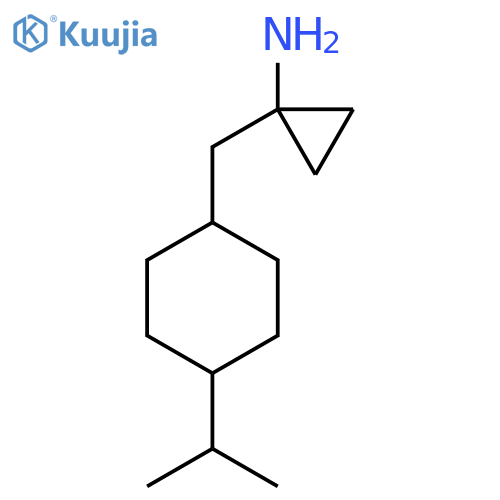 1-{4-(propan-2-yl)cyclohexylmethyl}cyclopropan-1-amine structure