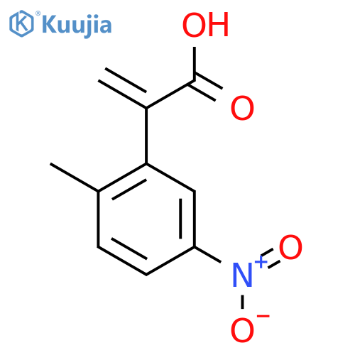 2-(2-methyl-5-nitrophenyl)prop-2-enoic acid structure