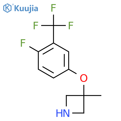 3-4-fluoro-3-(trifluoromethyl)phenoxy-3-methylazetidine structure