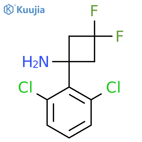 1-(2,6-dichlorophenyl)-3,3-difluorocyclobutan-1-amine structure