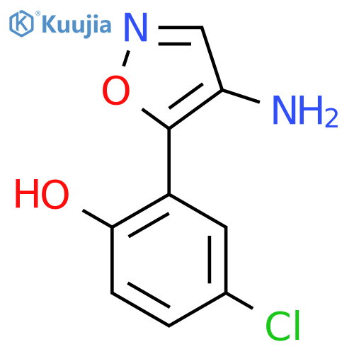 2-(4-amino-1,2-oxazol-5-yl)-4-chlorophenol structure