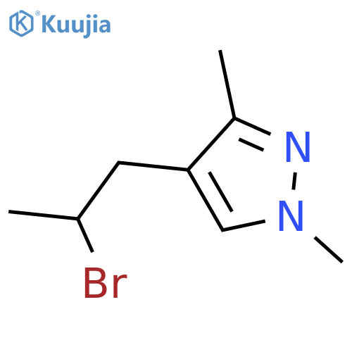 4-(2-bromopropyl)-1,3-dimethyl-1H-pyrazole structure