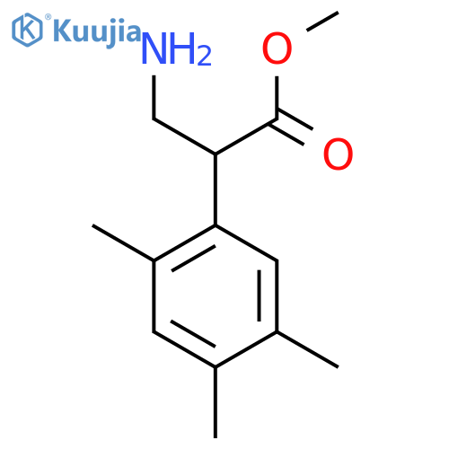 methyl 3-amino-2-(2,4,5-trimethylphenyl)propanoate structure