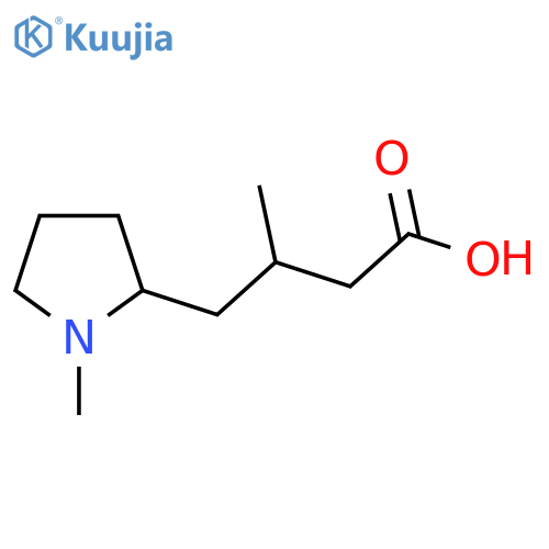 3-methyl-4-(1-methylpyrrolidin-2-yl)butanoic acid structure