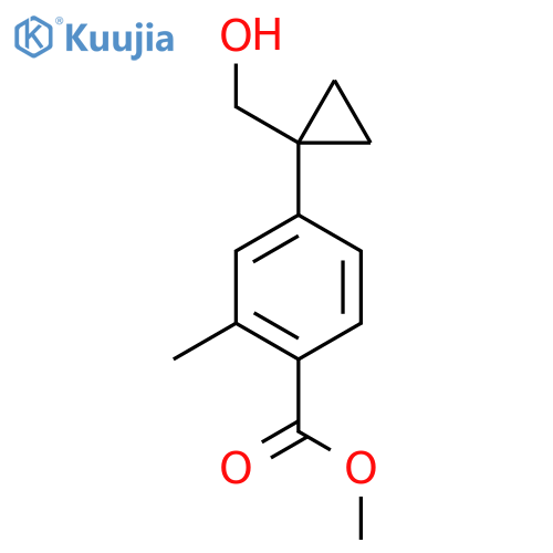 methyl 4-1-(hydroxymethyl)cyclopropyl-2-methylbenzoate structure