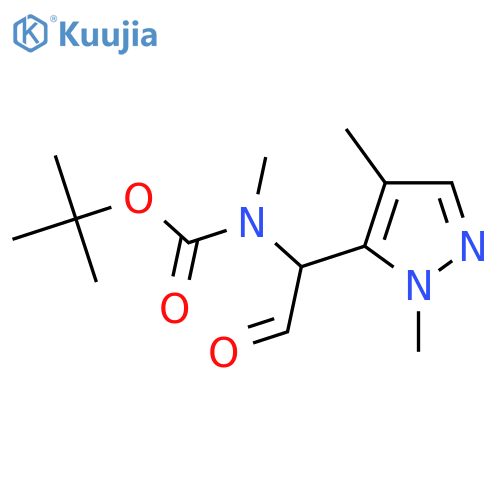 tert-butyl N-1-(1,4-dimethyl-1H-pyrazol-5-yl)-2-oxoethyl-N-methylcarbamate structure