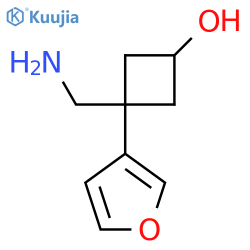 3-(aminomethyl)-3-(furan-3-yl)cyclobutan-1-ol structure