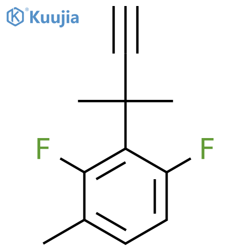 1,3-difluoro-4-methyl-2-(2-methylbut-3-yn-2-yl)benzene structure