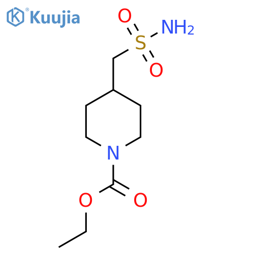 ethyl 4-(sulfamoylmethyl)piperidine-1-carboxylate structure