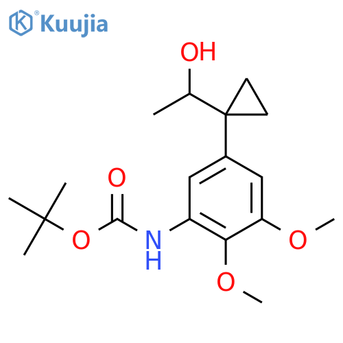 tert-butyl N-{5-1-(1-hydroxyethyl)cyclopropyl-2,3-dimethoxyphenyl}carbamate structure