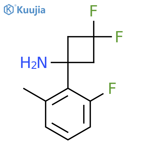 3,3-difluoro-1-(2-fluoro-6-methylphenyl)cyclobutan-1-amine structure