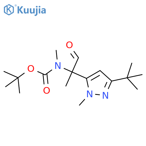 tert-butyl N-2-(3-tert-butyl-1-methyl-1H-pyrazol-5-yl)-1-oxopropan-2-yl-N-methylcarbamate structure