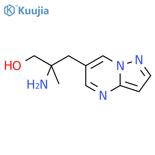 2-amino-2-methyl-3-{pyrazolo1,5-apyrimidin-6-yl}propan-1-ol structure