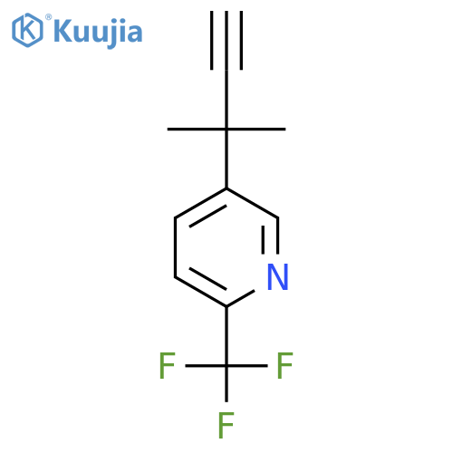 5-(2-methylbut-3-yn-2-yl)-2-(trifluoromethyl)pyridine structure